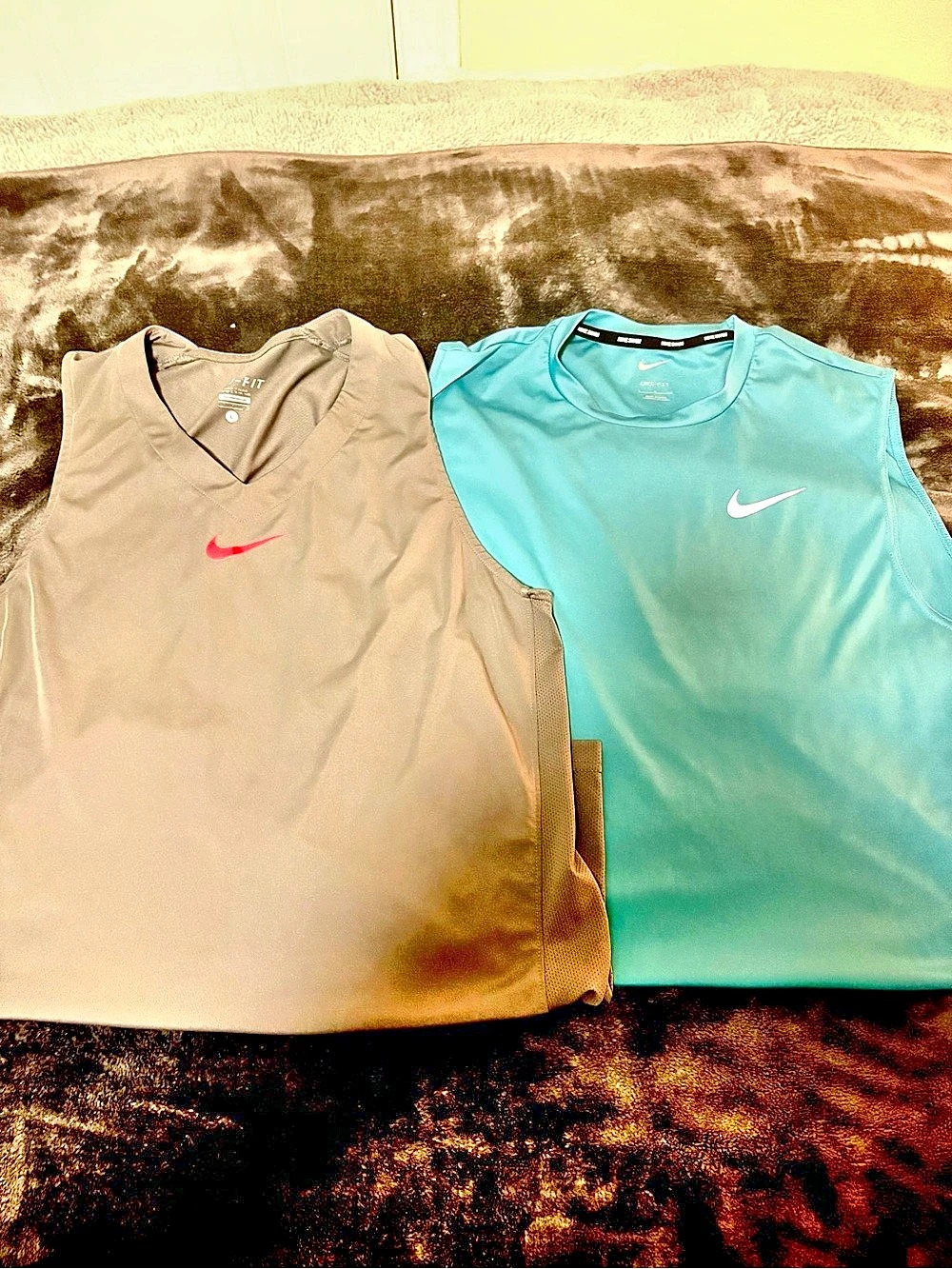 Nike Dri-FIT Muscle Tank Top Tops Blue & Gray